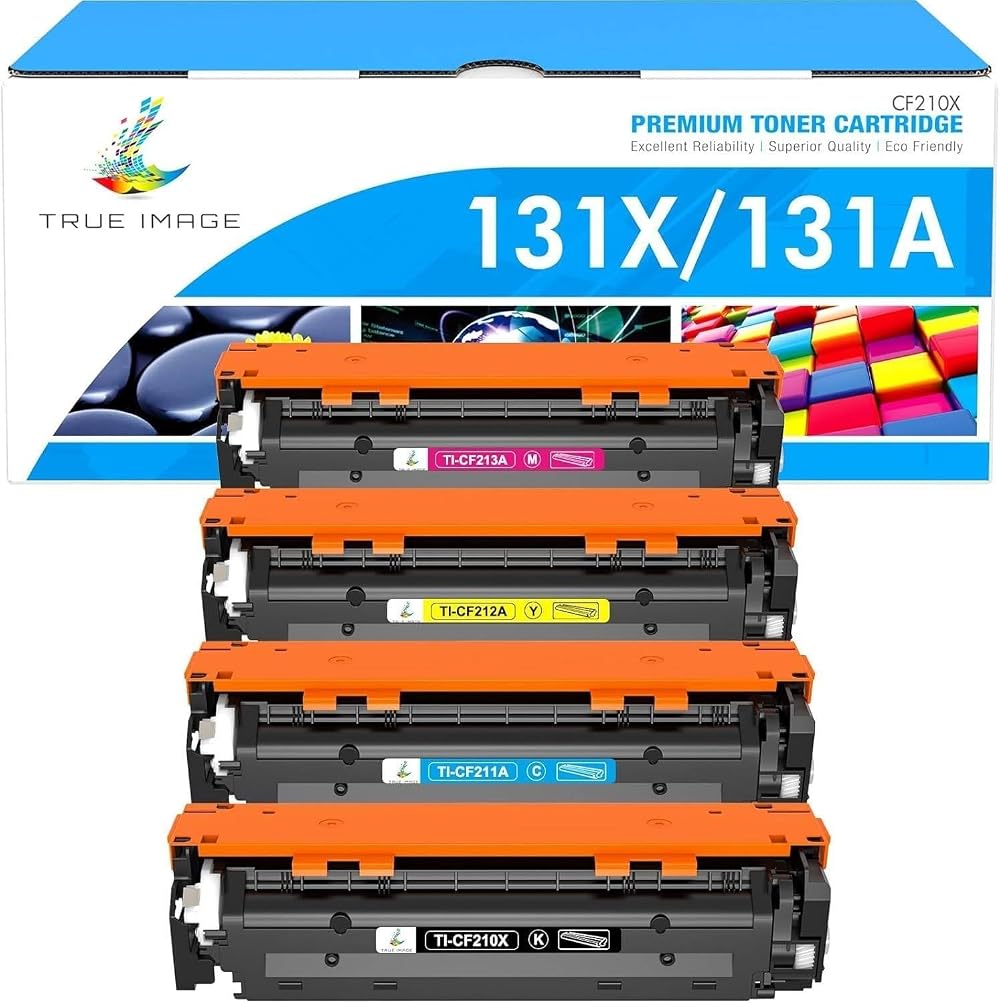 TRUE IMAGE 4 Pack Compatible HP 131X 131A 128A 125A Toner Cartridges