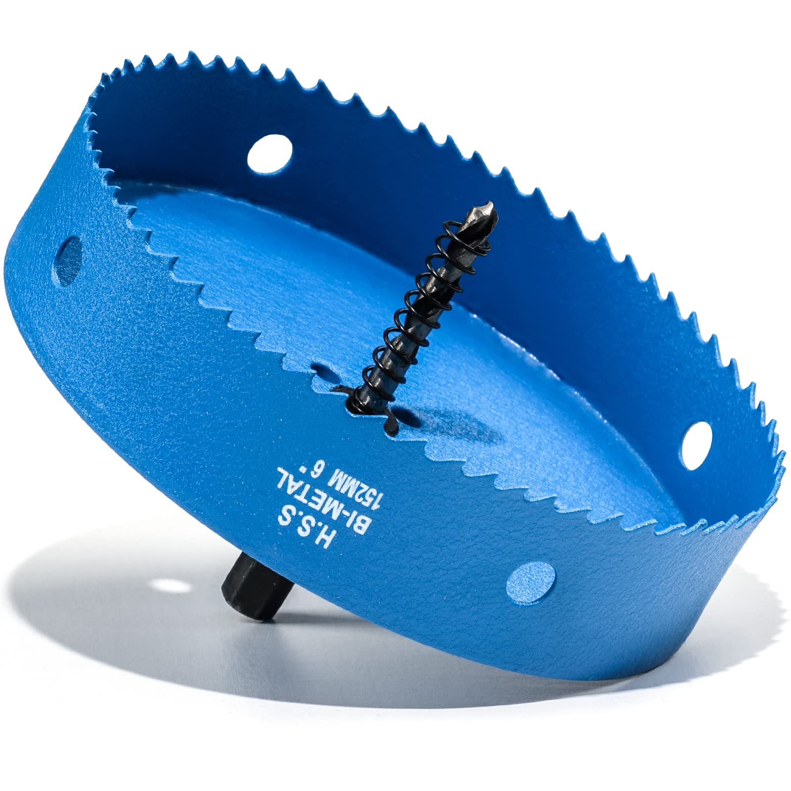 152mm Hole Saw, HSS Bi-Meta Hole Cutter in 30mm Cutting Depth for Wood Boards, Thin Metal Sheet, Drywall and Plastic — image 1