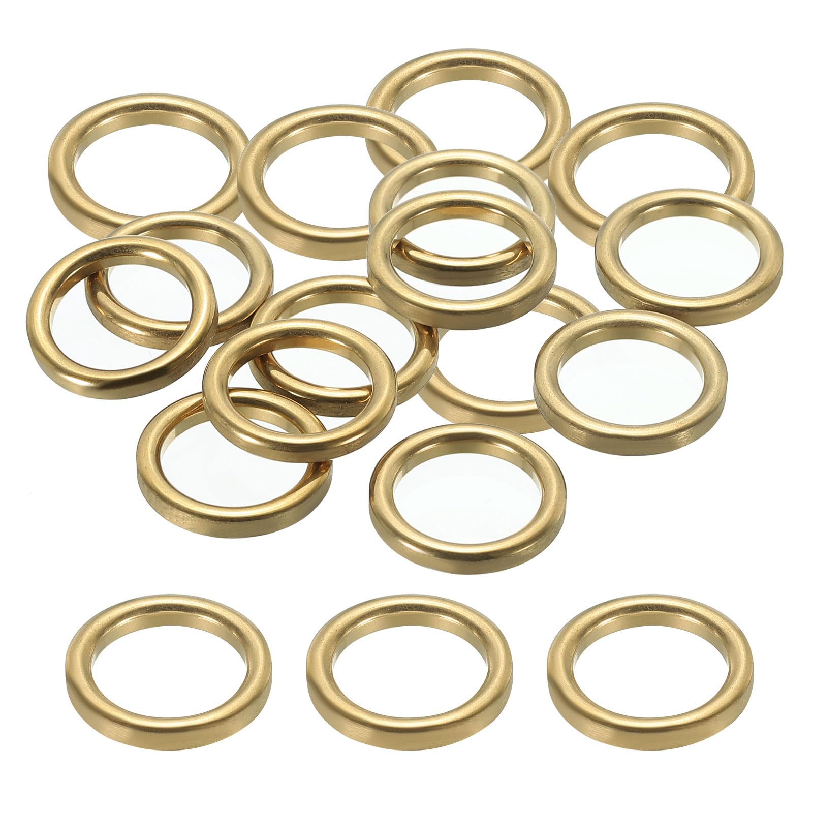 PATIKIL 0.73 Inch Fishing Rod Guide Rings, 30Pcs Ceramic Guides Rings Fish Rod Repair Kit Fishing Pole Eyelet Replacement for Freshwater Saltwater, Gold