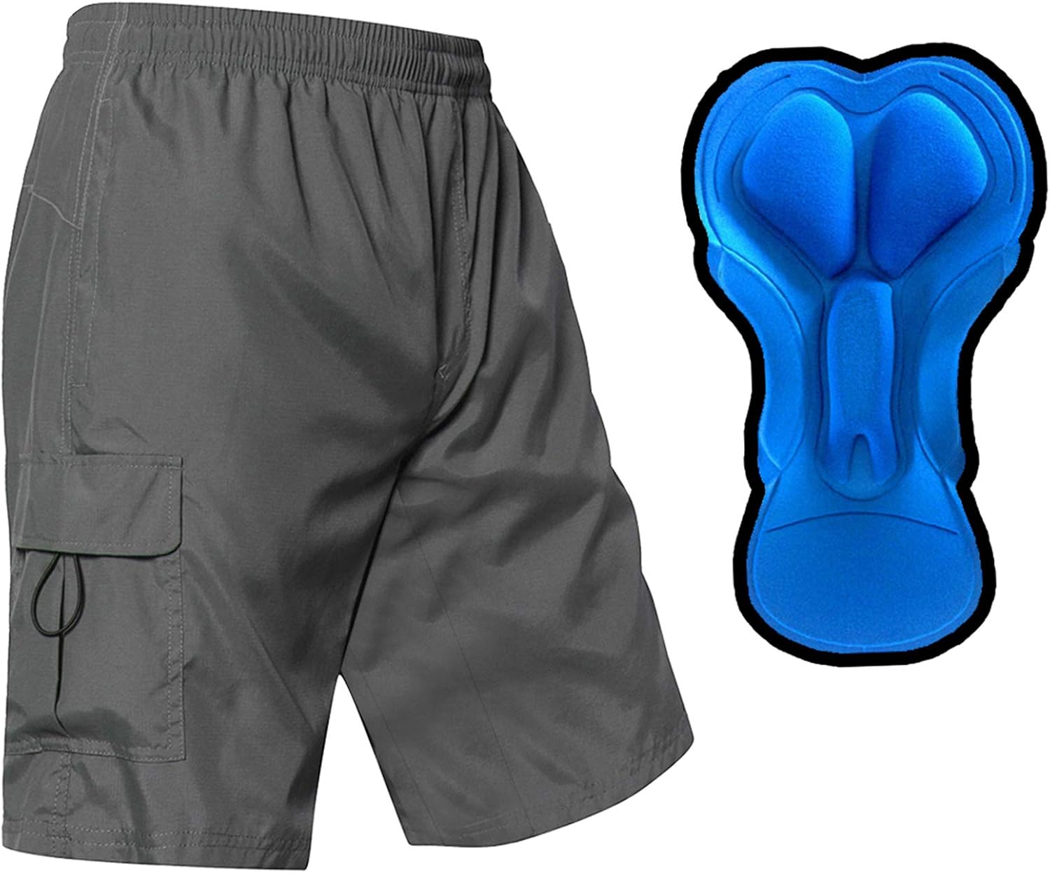 EZRUN Men's 3D Padded Mountain Bike Shorts Lightweight MTB Cycling Shorts: Clothing