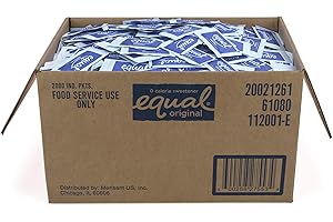 EQUAL 0 Calorie Sweetener, Sugar Substitute, Zero Calorie Sugar Free Sweetener Packets, Sugar Alternative, 2000 Count