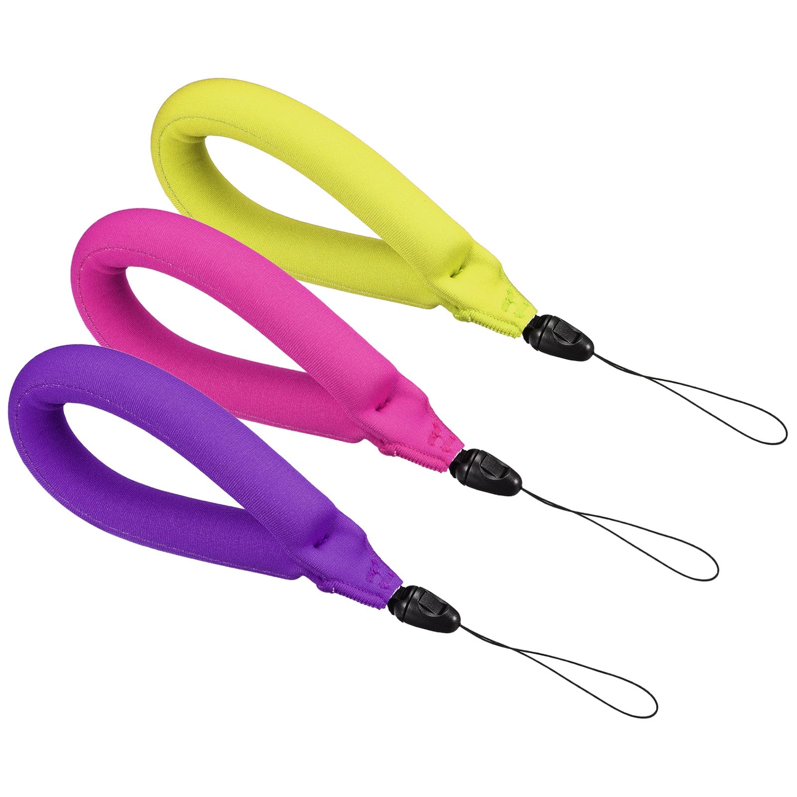 PATIKIL Floating Wrist Straps, 3Pcs Neoprene Waterproof Lightweight 250g Buoyancy Wristband Strap for Underwater Camera Swimming Snorkeling, Multicolored