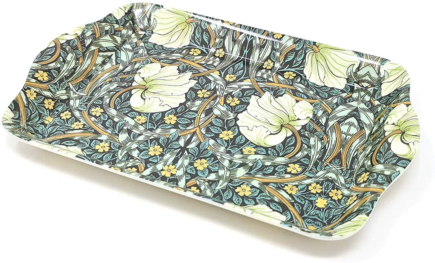 The Leonardo Collection William Morris Pimpernel Floral Small Kitchen and Home Serving Tray Tea Bag Tidy