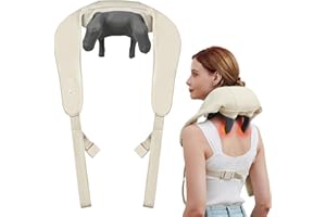 RelaxSport Neck and Shoulder Massager with Heat, Wireless Design Neck Massager for Pain Relief Deep Tissue, Shiatsu Massager for Neck Shoulder Back and Body, Gift for Mother Women Men