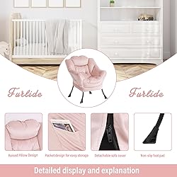 Lazy Chair with Ottoman, Modern Chair with Folding