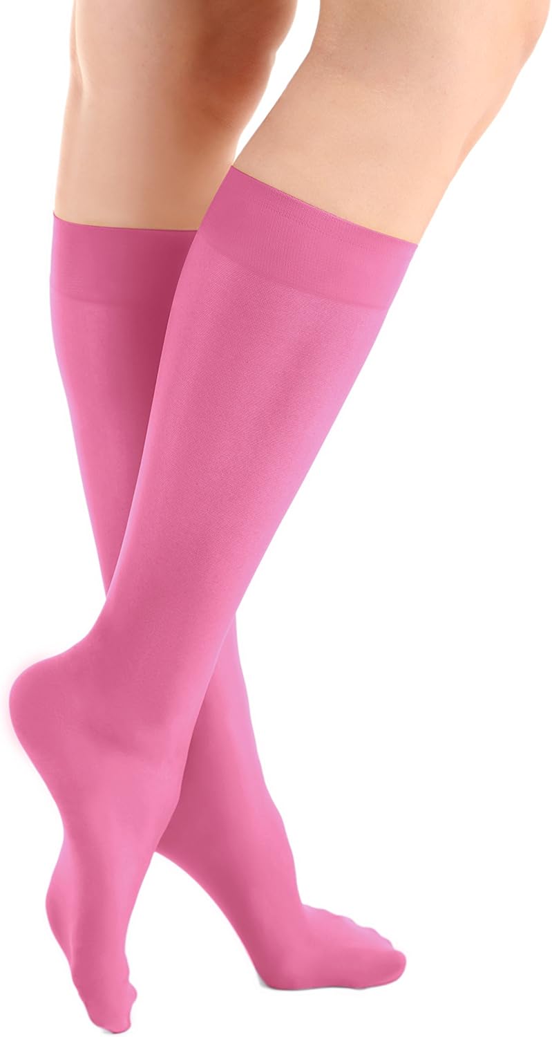 ColorFlow Skating Microfiber Knee High Skating Tights (Orange Slice): Clothing