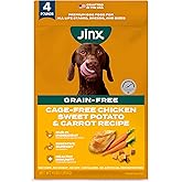 Jinx Premium Grain-Free Dry Dog Food, for All Lifestages - Real Chicken, Sweet Potato & Carrot Kibble with Superfoods for Immune Support & Probiotics for Digestive Support - No Fillers - 4lb