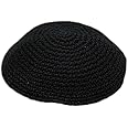 Black All Size Hand Made Yarmulke Jewish Kippah Kipa Judaica Yamaka Kippa Yamakah Yarmulka Hat Men Or Kids (14CM 5.5INCH)