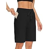 DIBAOLONG Womens Yoga Shorts Loose Comfy Drawstring Lounge Bermuda Shorts with 3 Pockets