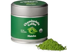 Chamberlain Coffee Ceremonial Matcha Green Tea Powder - Japanese Green Tea + Original Grade Matcha - Hot or Iced - Organic, Vegan & Gluten-Free Matcha Powder, 1.06 oz