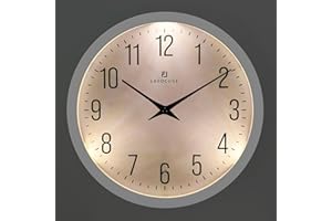 Lafocuse Night Light Wall Clock White, 12 Inch Silent Light up Wall Clocks Glow in The Dark Battery Operated for Bedroom Livi