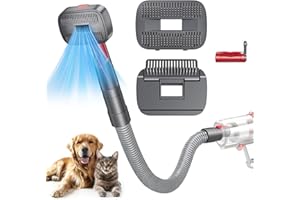 JORAIR Pet Dog Grooming Attachment Kit Compatible with Dyson V7 V8 V10 V11 V12 V15 Vacuums, Dog Deshedding Brush Attachment for Shedding Grooming, Hair Grooming Tools for Dog and Cat, 6 Pack