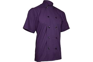 ChefsCloset Poplin Short Sleeve Color Chef Coat Chef Jacket