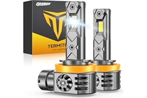 FAHREN 2025 Upgraded H11 Bulbs, 80000LM 1200% Ultra Brighter, Real 1:1 Mini Size 6500K Perfect Beam Pattern H9 H8 Fog Bulbs, Cooling Fan, 75000Hrs Lifespan, Tire Lights Pack of 2