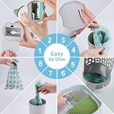 MYPIN Cat Litter Scoop with Holder and Bags 135 Count Bags Large Capacity Grey view 3