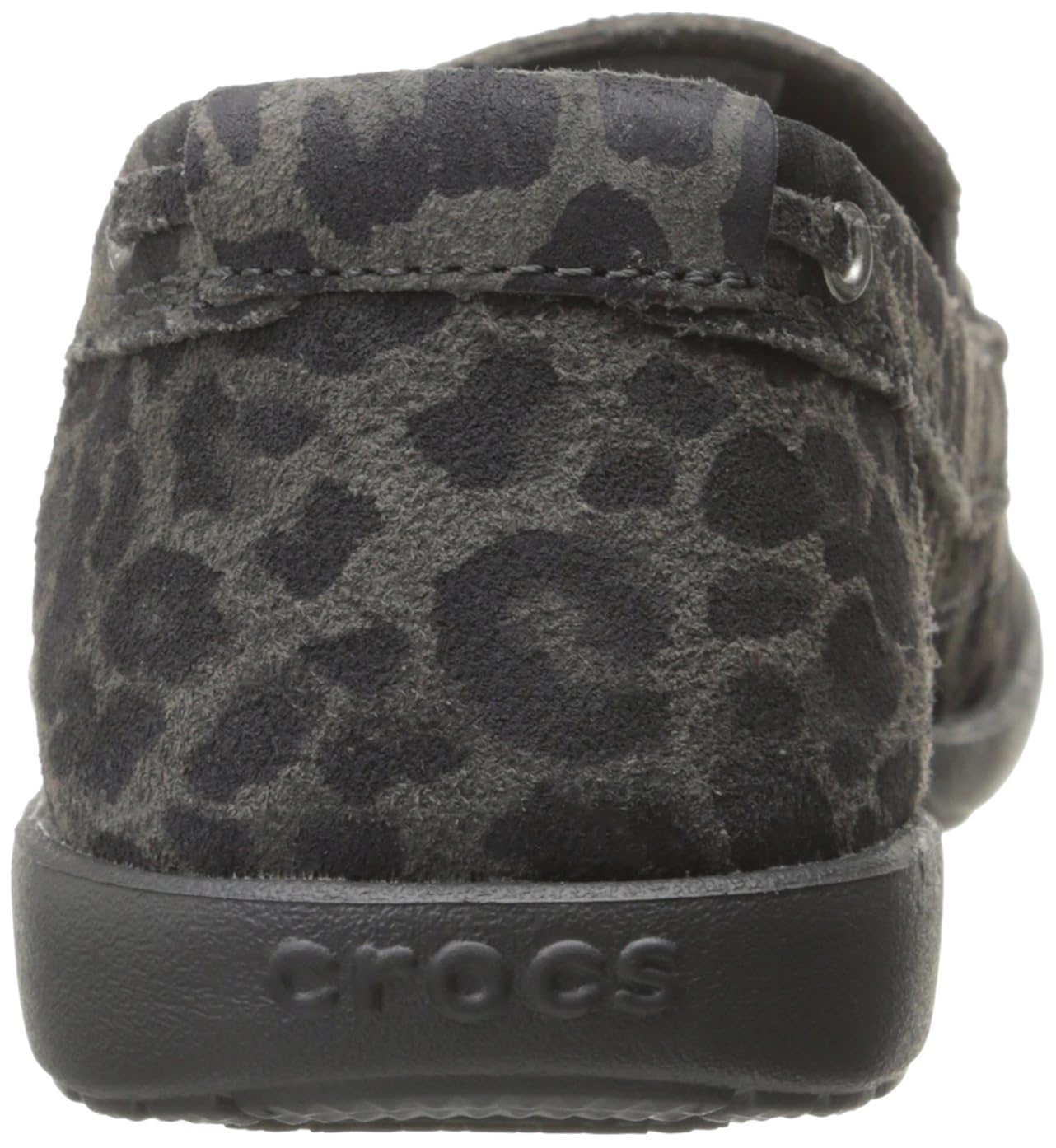 crocs women's walu leopard print leather loafer