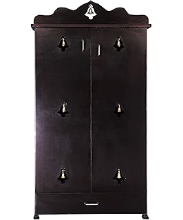 Generic 4 Feet Pooja Mandapam/Pooja Mandir in Dark Walnut Color