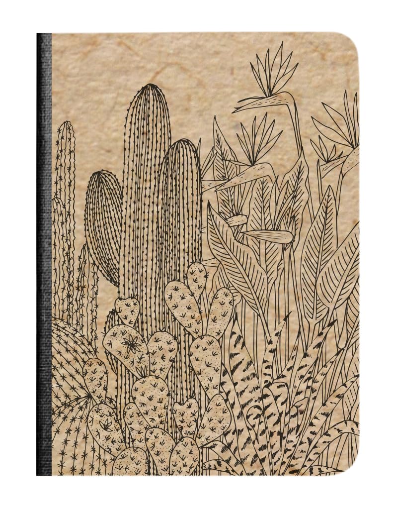 Clairefontaine 116042C - Softcover Notebook Nature Motif Kraft Cover A6 10.5x14.8cm 144 Lined Pages 90g Ivory Paper Cloth Back Le Cerisier Blanc Ast Delivery