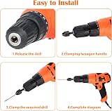 EEEKit Keyless Drill Chuck Conversion Tool 2Pcs 1/4 Hex Shank Adapters view 6
