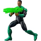Mattel DC Premier Series Green Lantern John Stewart Action Figure | 6.5 Inch Series 2 Super-Hero Toy, 22 Points of Articulation, 2 Blasters and Gauntlet Accessories