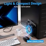 ELUTENG 140mm USB Fan 3 Speed 5V Computer Router DVR Receiver Game Console view 7