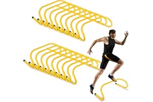 Wettarn 18 Pcs 6" Speed Training Hurdles Durable Agility Training Hurdle Agility Plyometric and All Purpose Equipment for Athletes, Soccer, Basketball