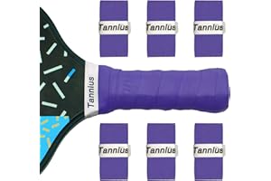 Tannius Pickleball Paddle Grip Tape, 6 Pack Precut Dry Feel Pickleball Grips, Absorbent and Enhanced Pickleball Paddle Overgr