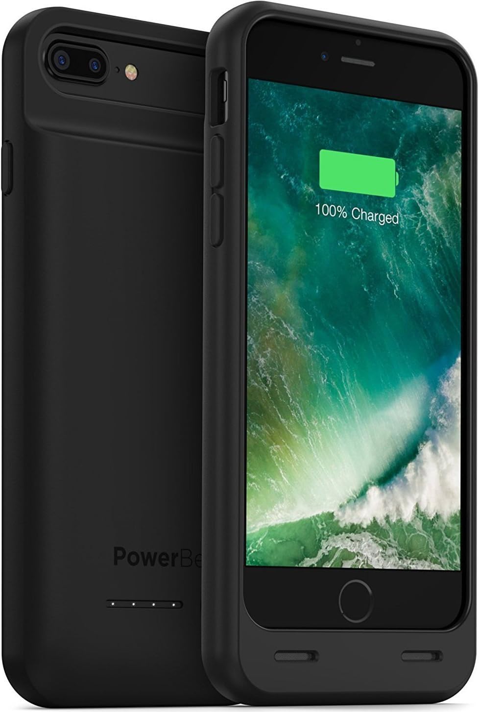 PowerBear Compatible with iPhone 7 Plus / 8 Plus Battery Case [4000 mAh] High Capacity Rechargeable Charger Pack for iPhone 7+ / 8+ (Up to 135% Extra Battery) - Black