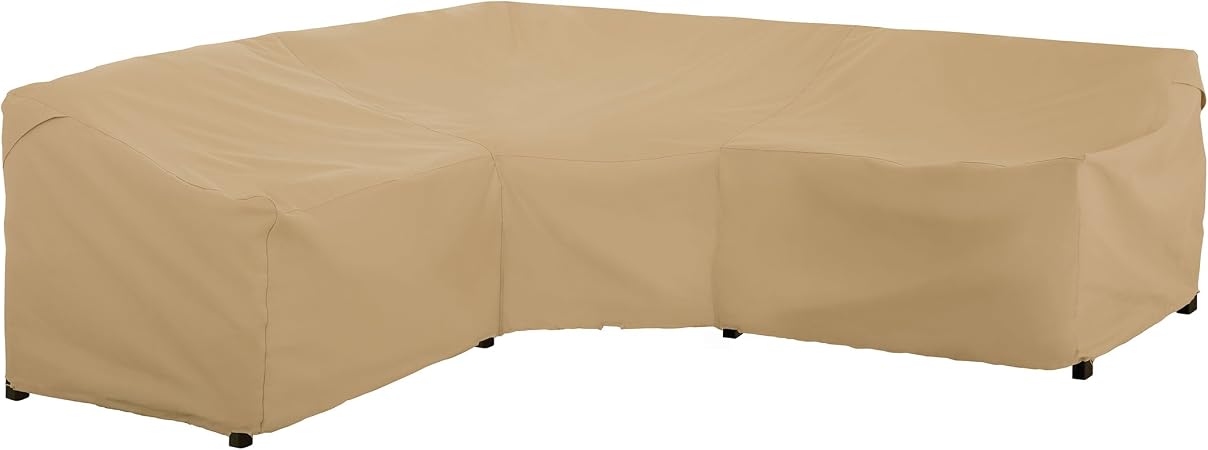 Amazon Com Classic Accessories Terrazzo Water Resistant 100 Inch Patio V Shaped Sectional Lounge Set Cover Garden Outdoor