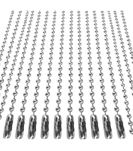 thumbnail image 2 of 28 Inch Stainless Steel Ball Chain - 2.4 Mm Military Spec - Silver - For Dog Tags 2 of 4