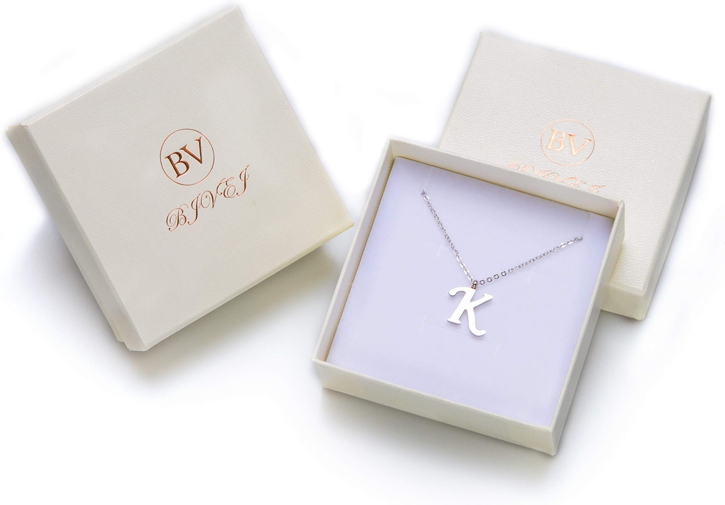 Initial Letter Necklace Alphabet Name Stainless Steel Jewelry Men/Women Personalized Groomsman Bridesmaid Gift Wedding 18‘’