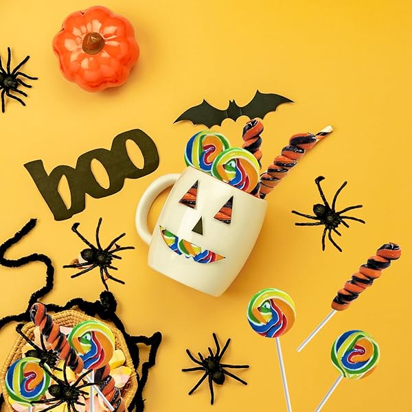 FRUIDLES HALLOWEEN SWIRL VARIETY LOLLIPOP, MIXED FRUIT FLAVOR, INDIVIDUALLY WRAPPED (24-PACK)