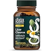 Gaia Herbs Liver Cleanse - Liver Health Support Herbal Supplement with Milk Thistle, Burdock, Turmeric, Dandelion & More* - 60 Vegan Liquid Phyto-Caps (30 Servings)
