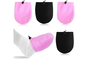 JIUGUVA Cast Toe Socks for Women Men 4 Pack Cast Toe Cover Nonslip Protector to Keep Warm, Fits Ankle, Leg and Foot(Purple, Black)