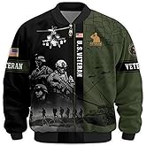 Veterans Jackets - Versatile Mens Outdoor Military Jacket, Patriotic Gift for Men Veterans