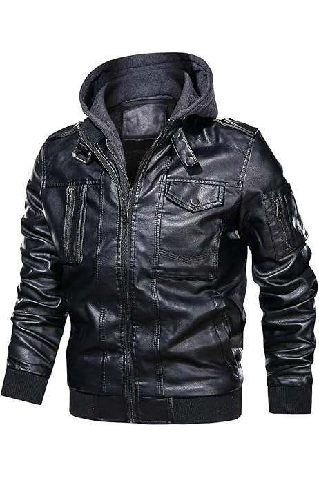 mens jacket with hoodie underneath