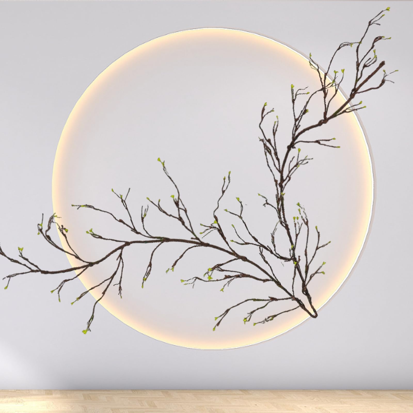 Photo 1 of 300cm/118inch Large Artificial Fake Tree Branches Bendable Wood Greenery Twigs Grape Vine Garland Plants for Wall Front Door Hanging DIY Wreath Garden Outdoor Wedding Home Halloween Decoration