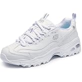 Skechers Women's D'Lites Fresh Start Sneaker | Air-Cooled Memory Foam Insole, Cushioned midsole with flexible outsole, Sporty fashion sneaker with a lace-up front