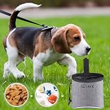 nuoshen Pet Treat Bag Adjustable Waistband Dog Training Pouch Light Gray view 6