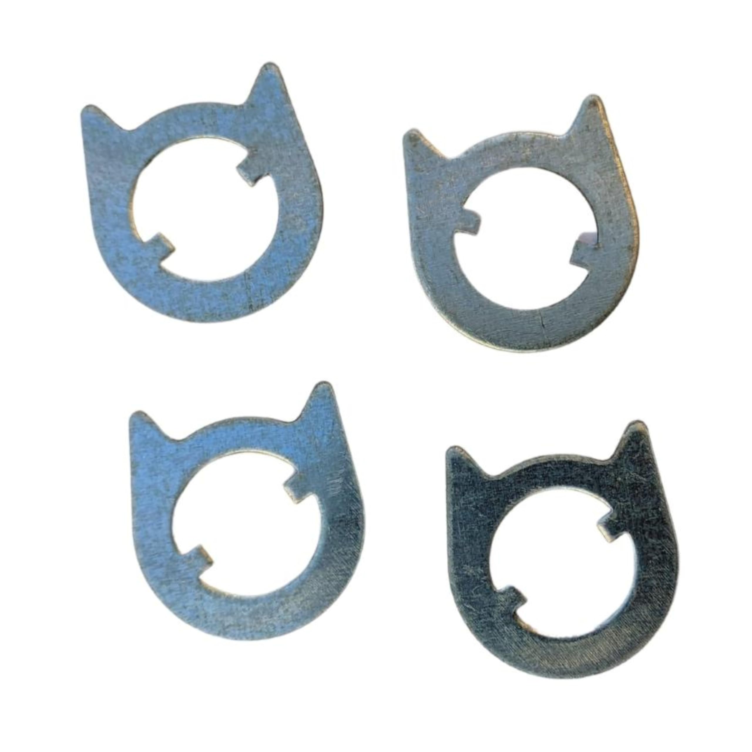 Cam Washers for Door Handle Springs (Pack of 4) – 16mm Internal Diameter, 1.2mm Thickness Zinc-Coated Steel – Replacement Washers for Loose or Drooping Internal Door Handles