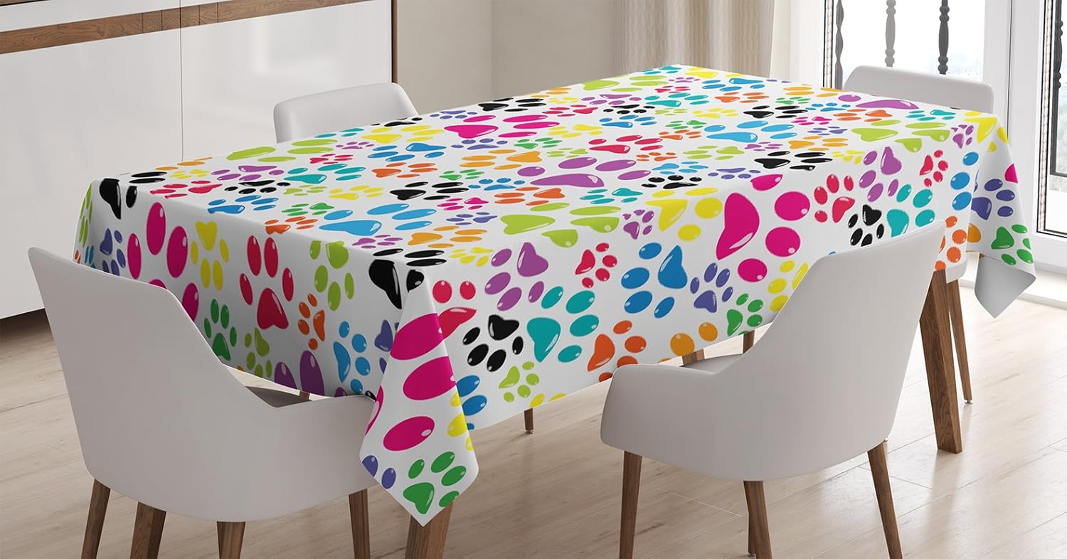 Best paw print table cloth
