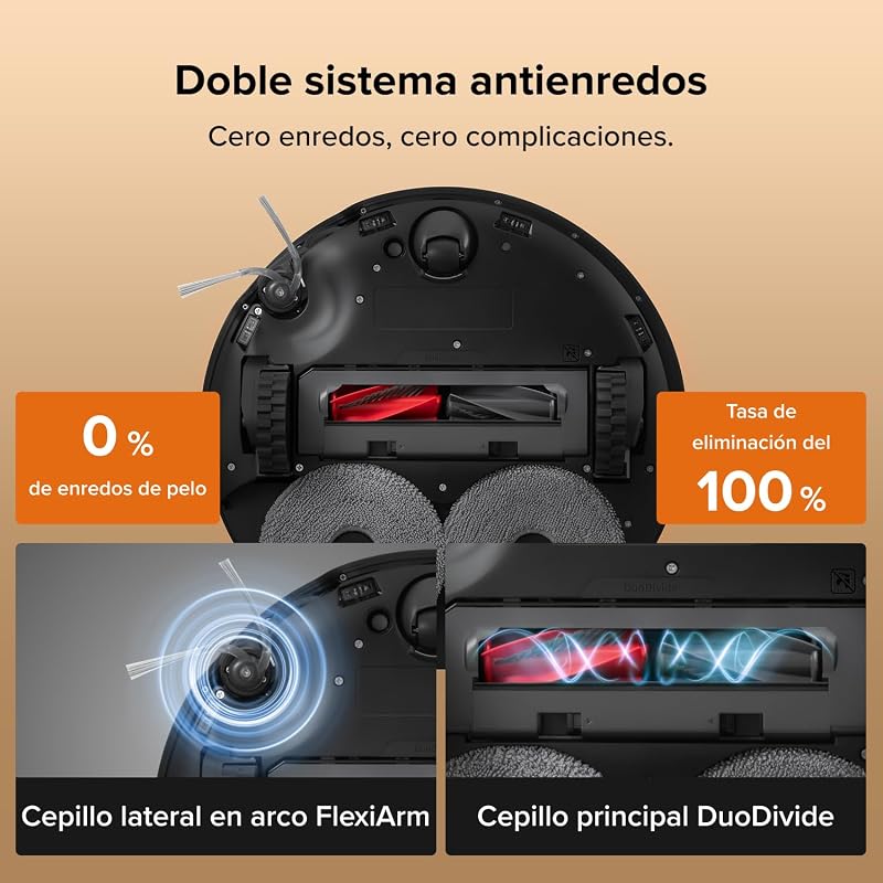 Qrevo Edge 2 Robot Aspirador Succión Extrema de 25000 Pa, Negro