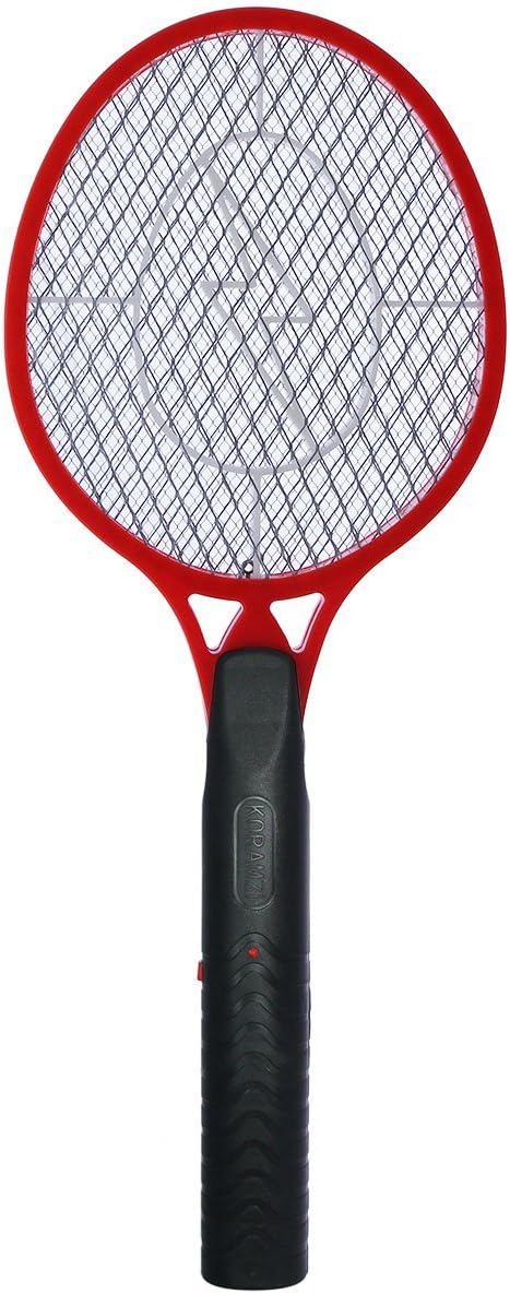 Koramzi Torch Mosquito Swatter, Mosquito Racket, Bug Zapper with AA Battery F-7 (Red)