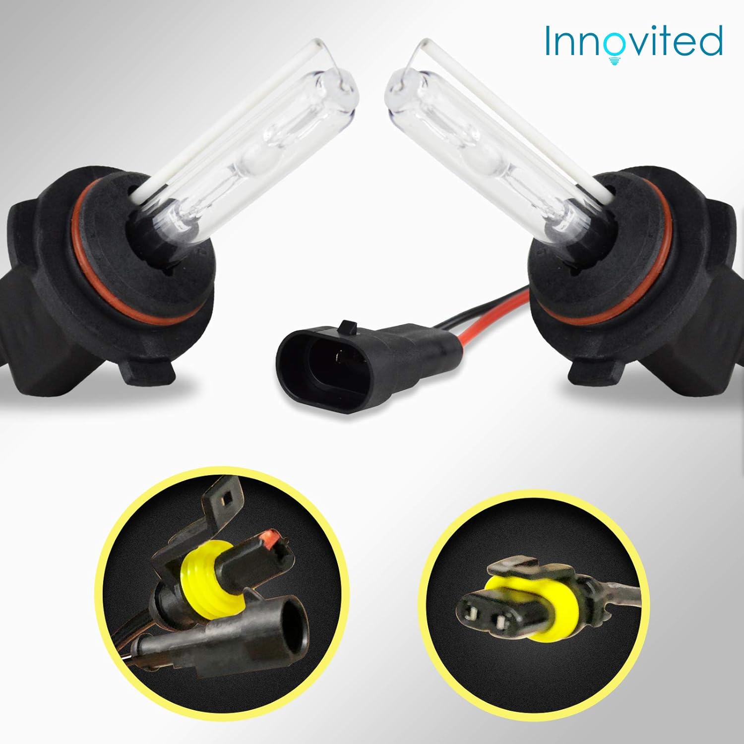 Innovited HID Xenon H10 9145 9140 12000K Replacement Bulbs (1 Pair Brillant Blue