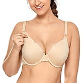 CALVENA Women's Full Sling Lightly Padded Underwire Maternity Nursing Bra for Breastfeeding