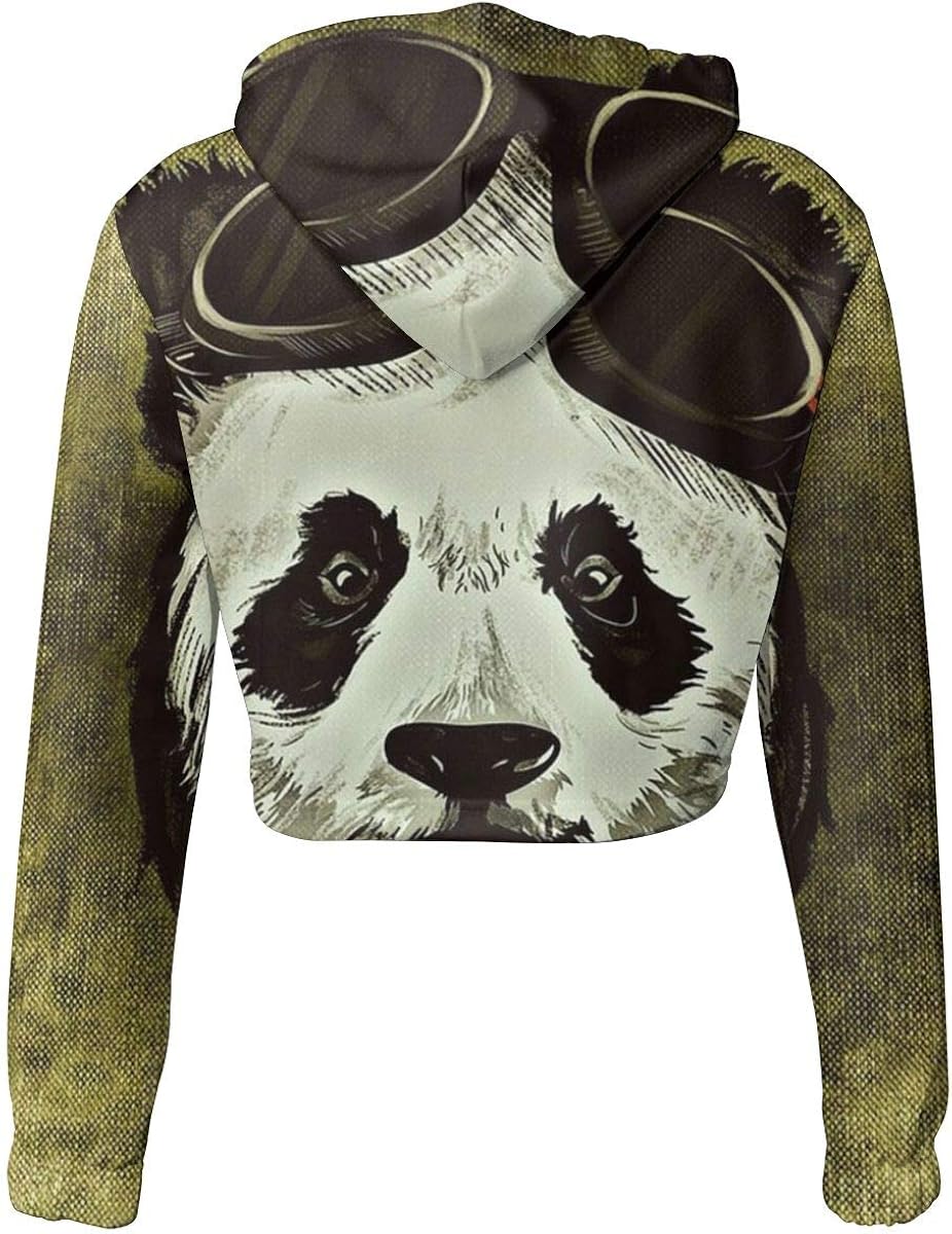 Panda crop hoodie Clearance