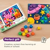 Nene Toys Wooden Color Matching Button Board 48 Buttons 8 Colors Montessori view 7