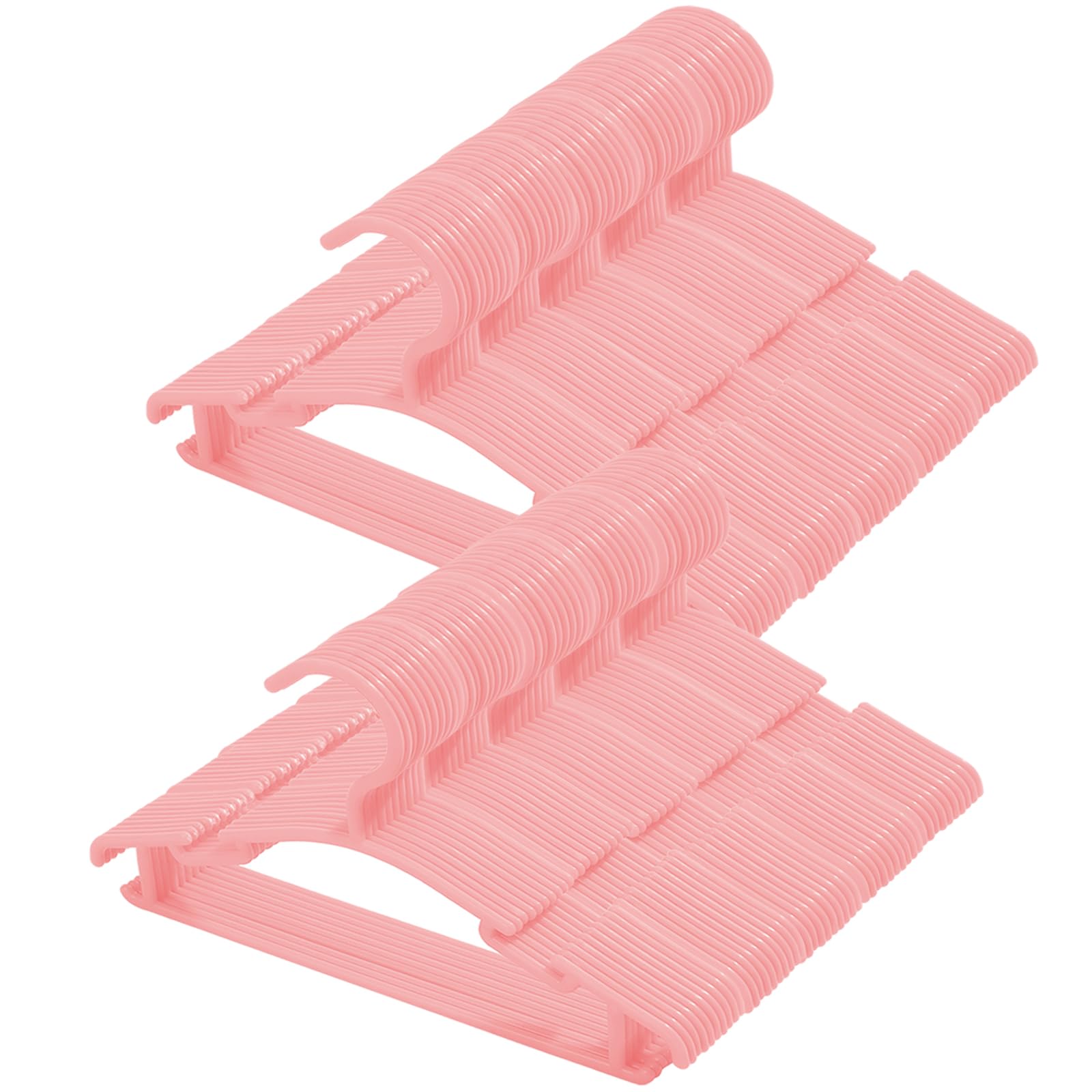 Photo 1 of 100 Pack Pink Baby Clothes Hangers,Kids Plastic Hangers for Closet,Toddler,Infant,Child,Newborn's Coat Hangers Ideal for Laundry and Nursery's Everyday Standard Use