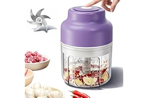 2026 New electric garlic chopper 250ML/320ML,Mini Portable Veggie Chopper USB Charging Wireless Food Processor,Upgrade Electr