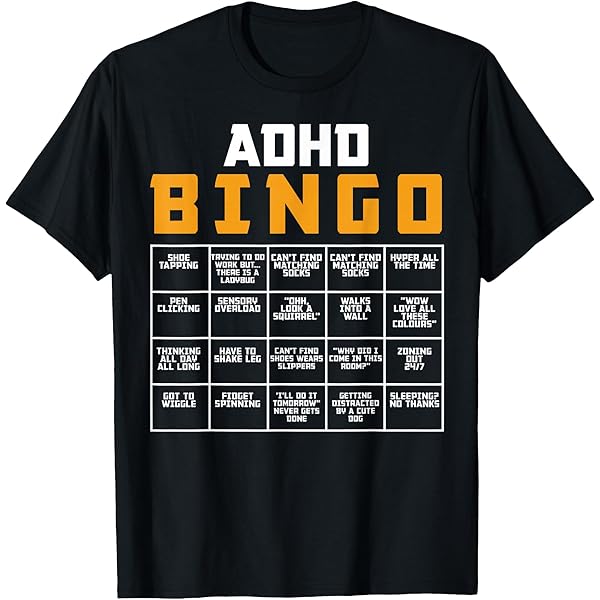 Amazon.com: ADHD We Think More Things Before Breakfast T-Shirt